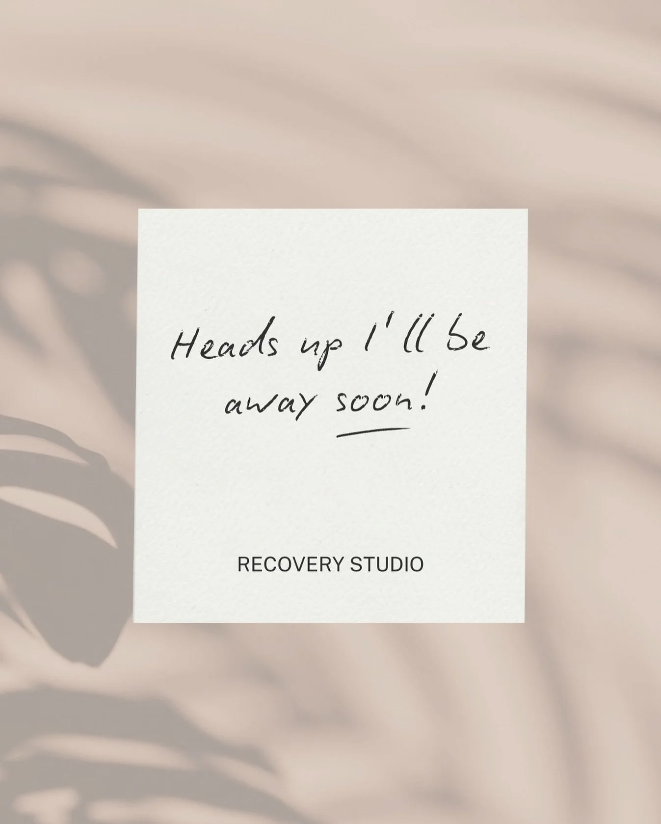 Heads up to all my Recovery Studio clients 

I&rsquo;ll be away from November 13&ndash;18 as I&rsquo;ll be competing at Weightlifting Nationals and again from November 25&ndash;December 9 for a Japan holiday.

If you&rsquo;d like to book in before I 