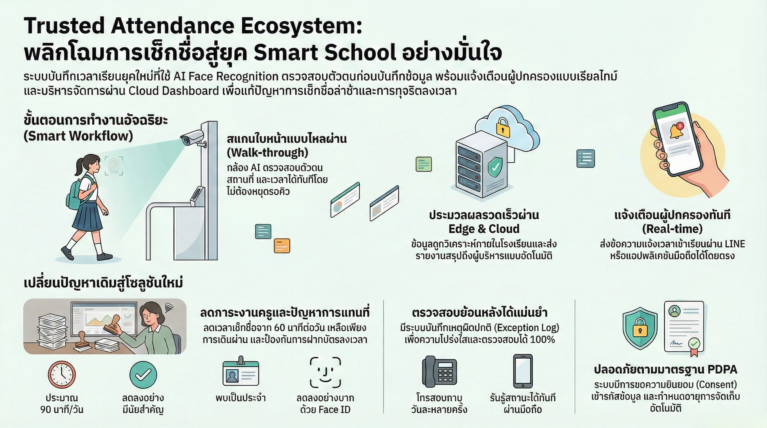 Trusted Attendance Ecosystem: อนาคตระบบบันทึกเวลาโรงเรียนไทยยุคดิจิทัล