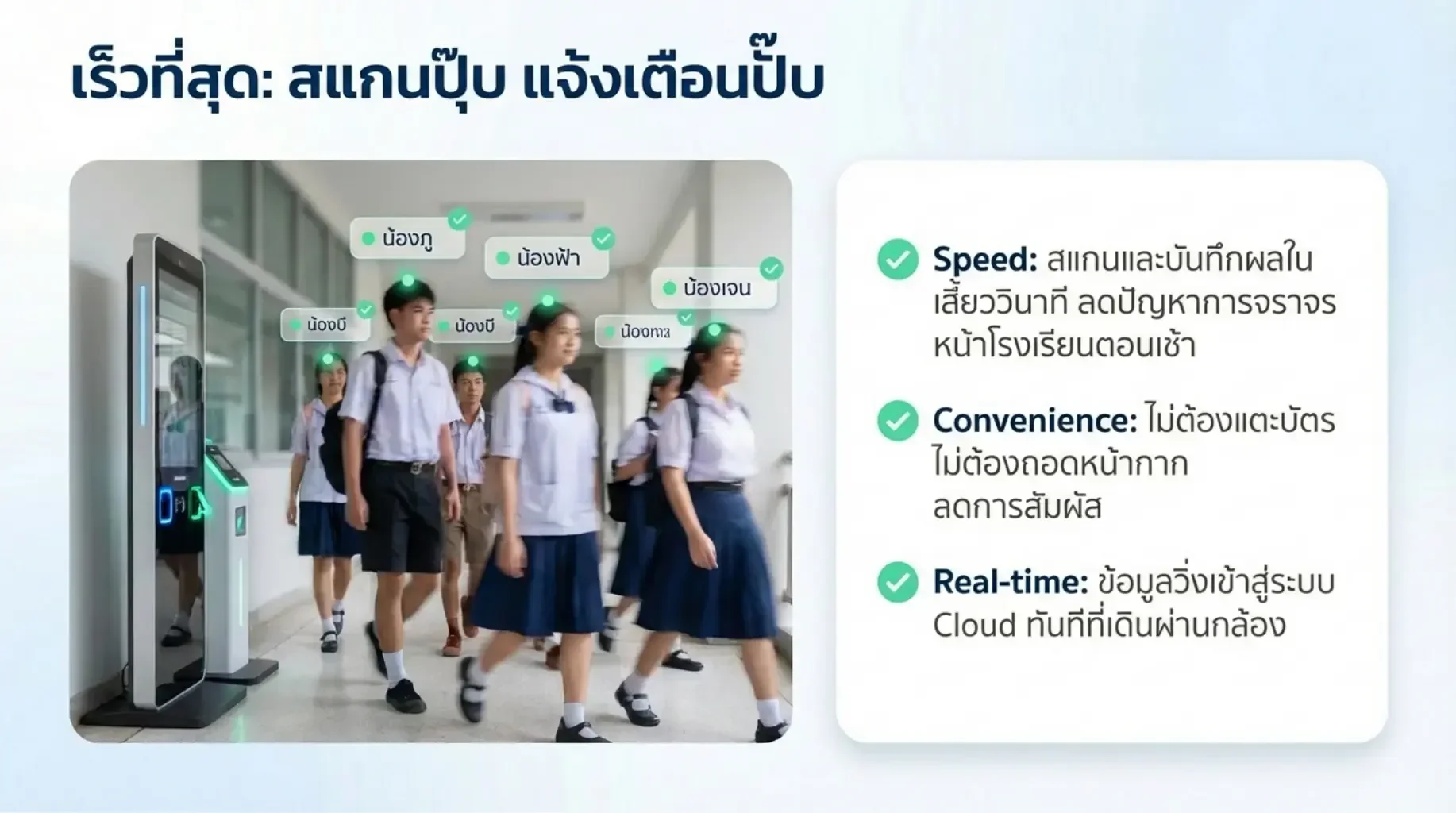 โรงเรียน 3,000 คน ใช้ระบบสแกนใบหน้าได้หรือไ?