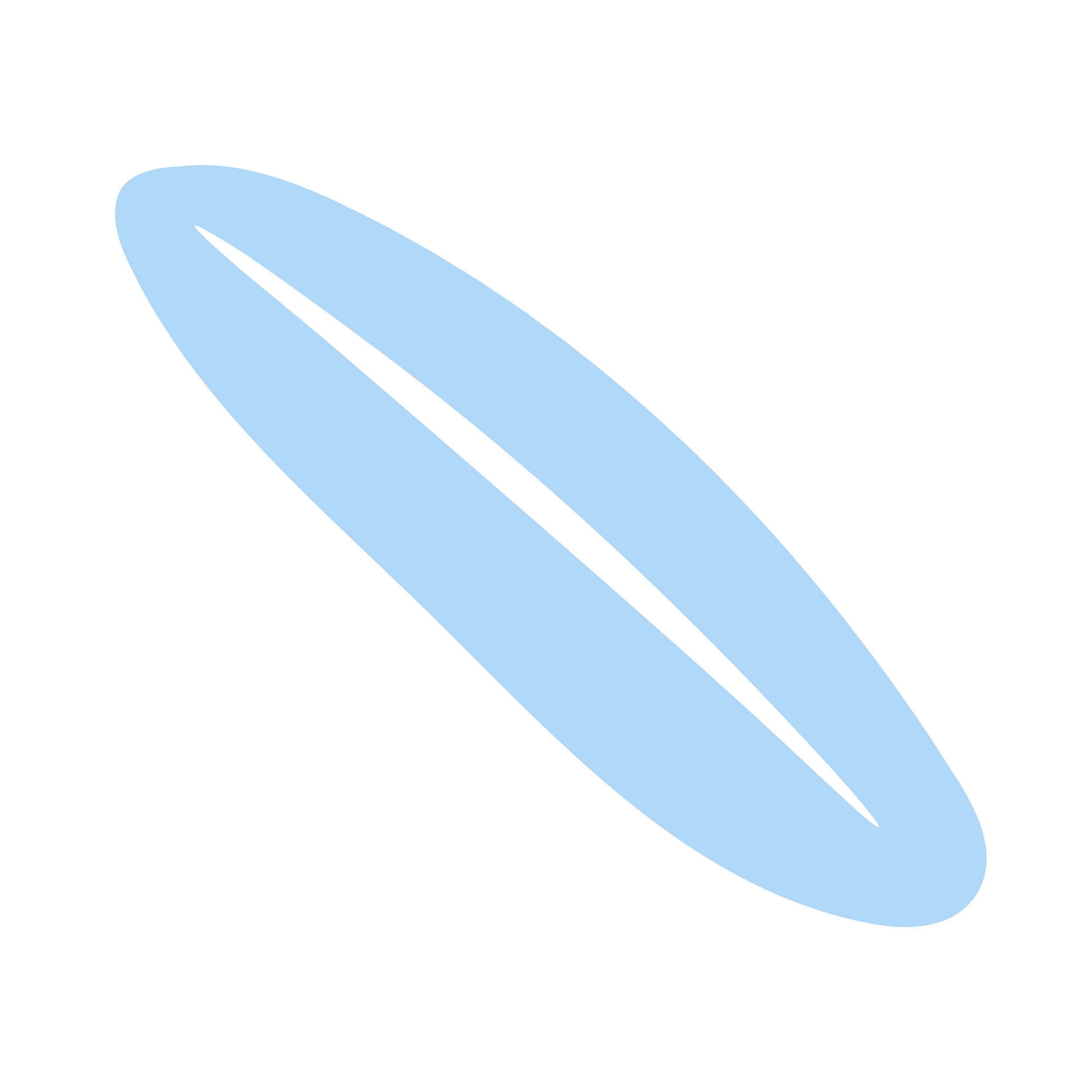 A light blue stick with a rounded tip and a dark brown tip at the end, possibly a tool or instrument, extending from the bottom right corner of the image.
