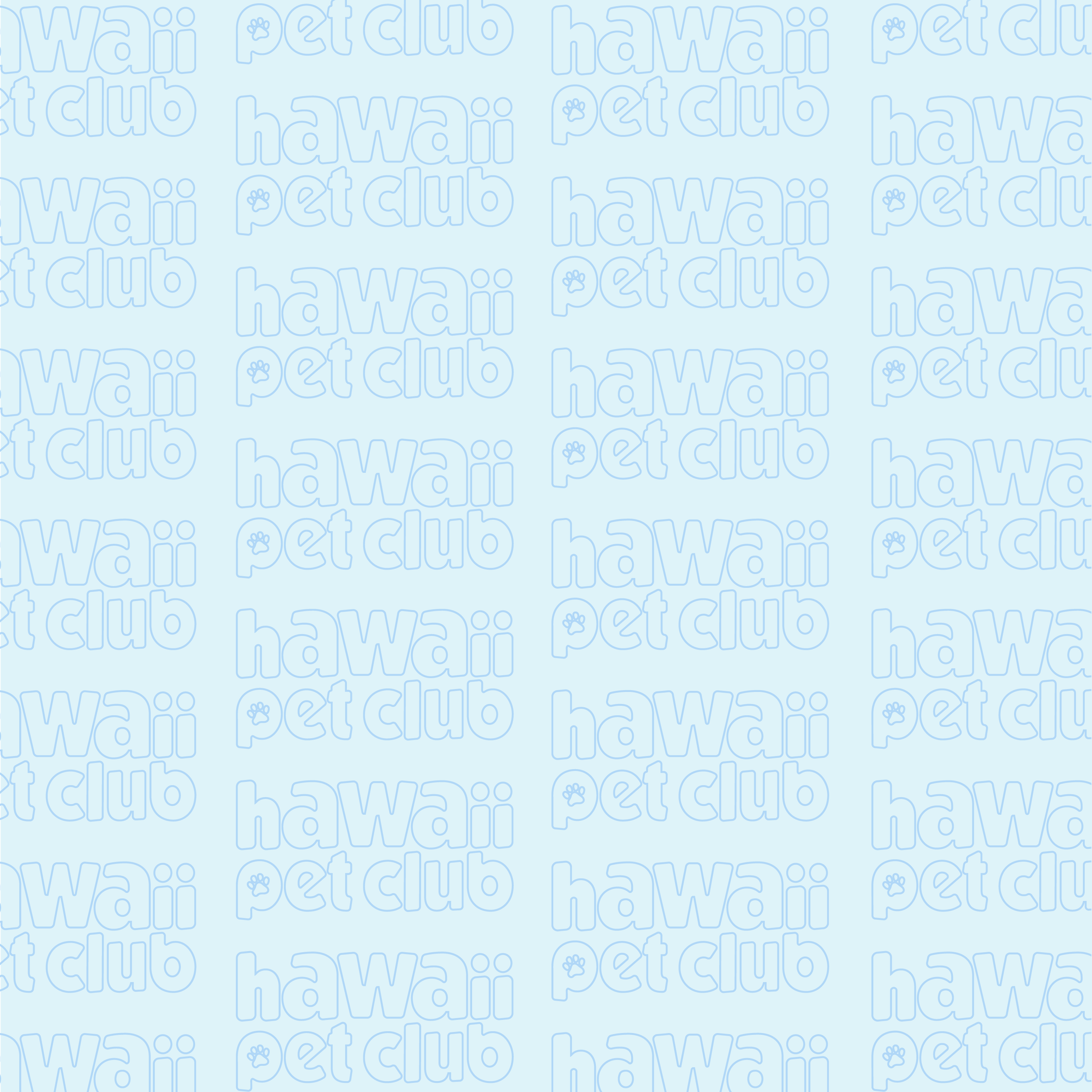 Hawaii Pet Club logo repeat pattern motif