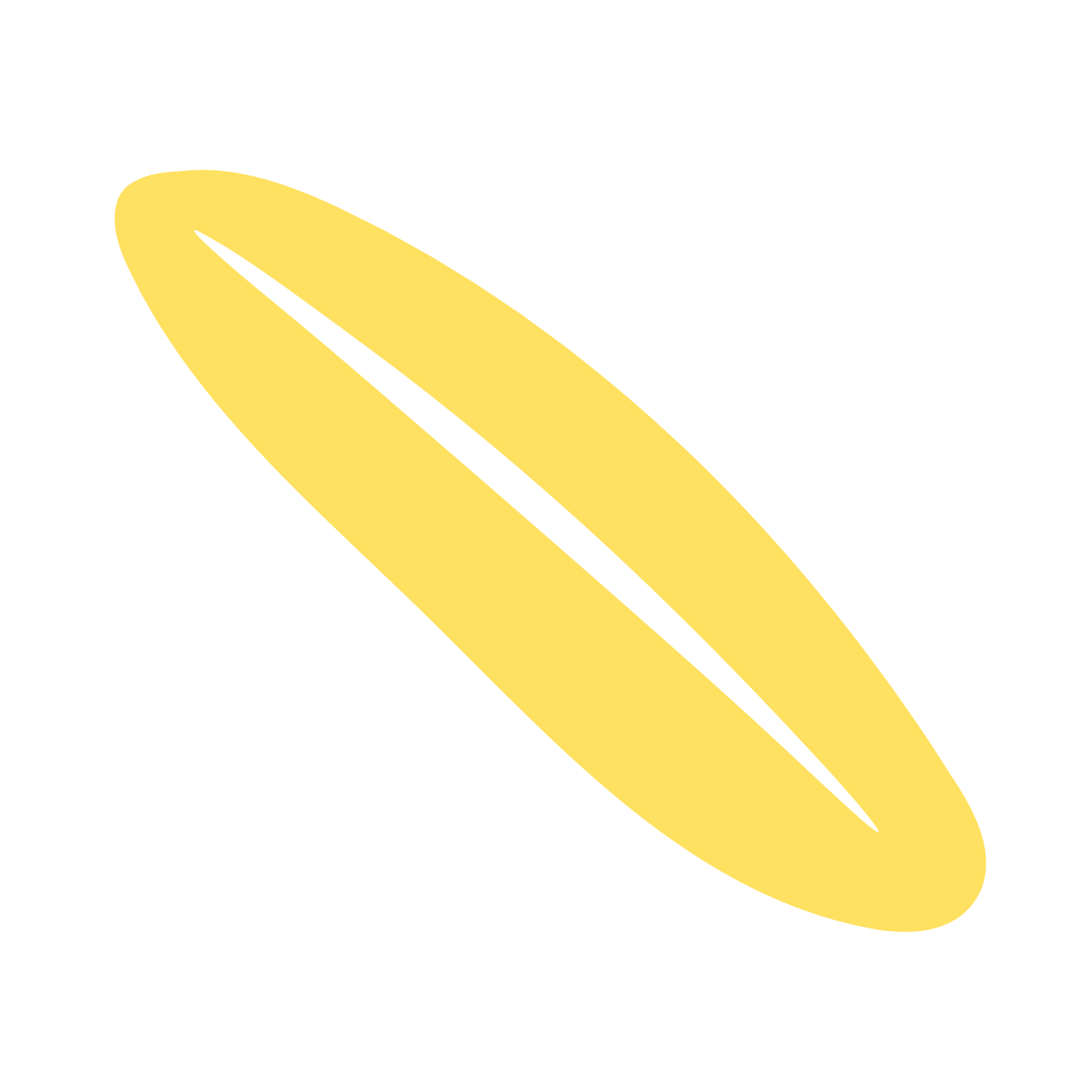 A stylized yellow surfboard illustration