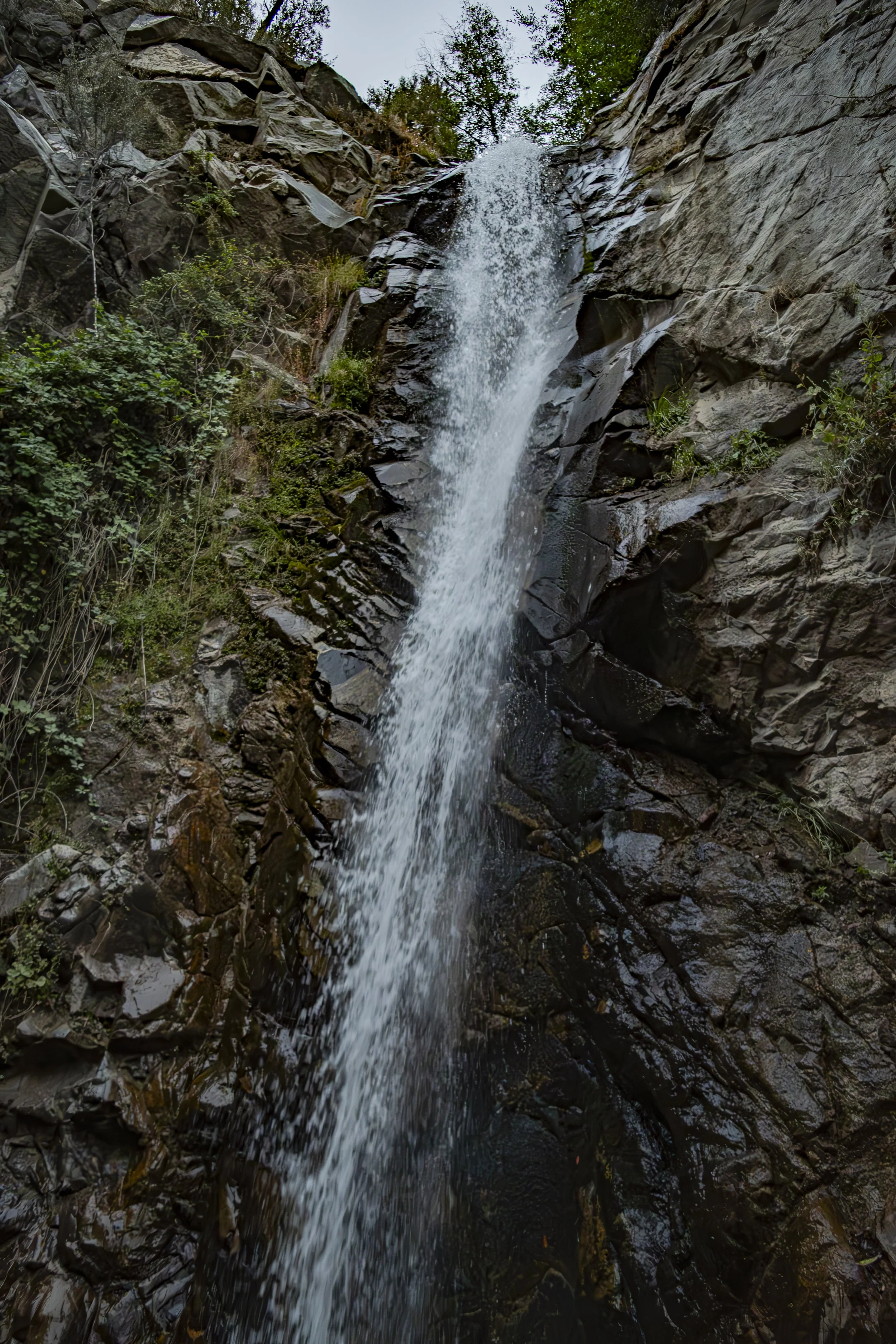 Follow the water with your eyes.