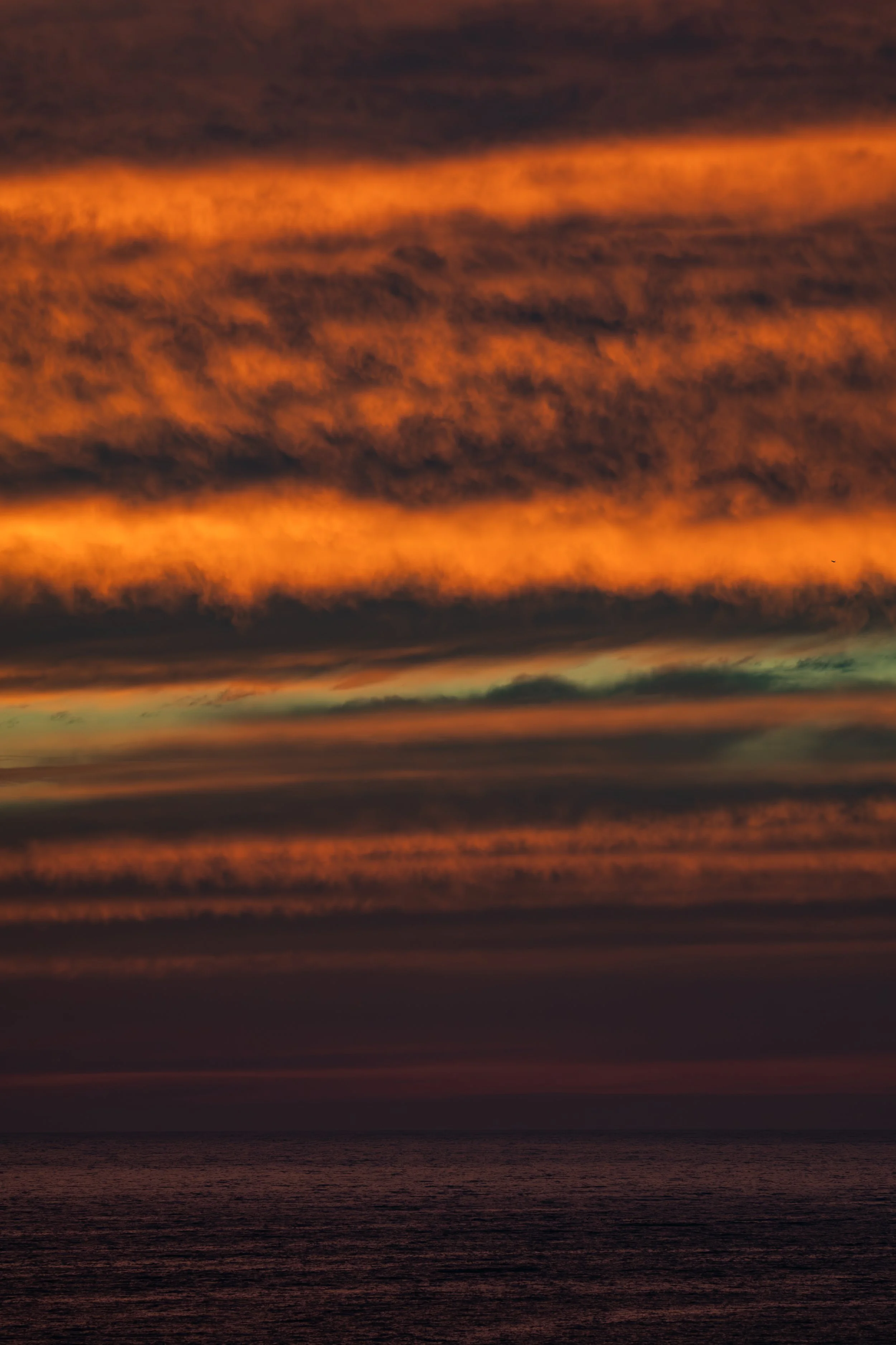 Can you count the different layers of clouds?