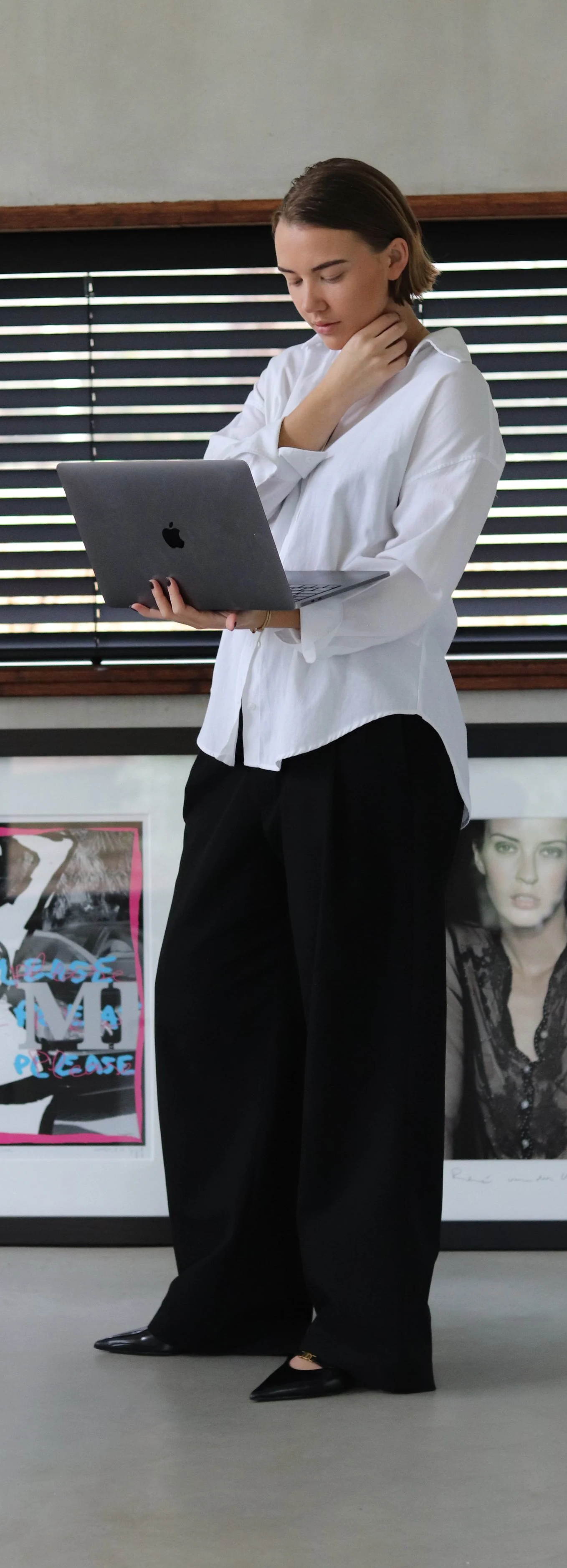 foto met laptop