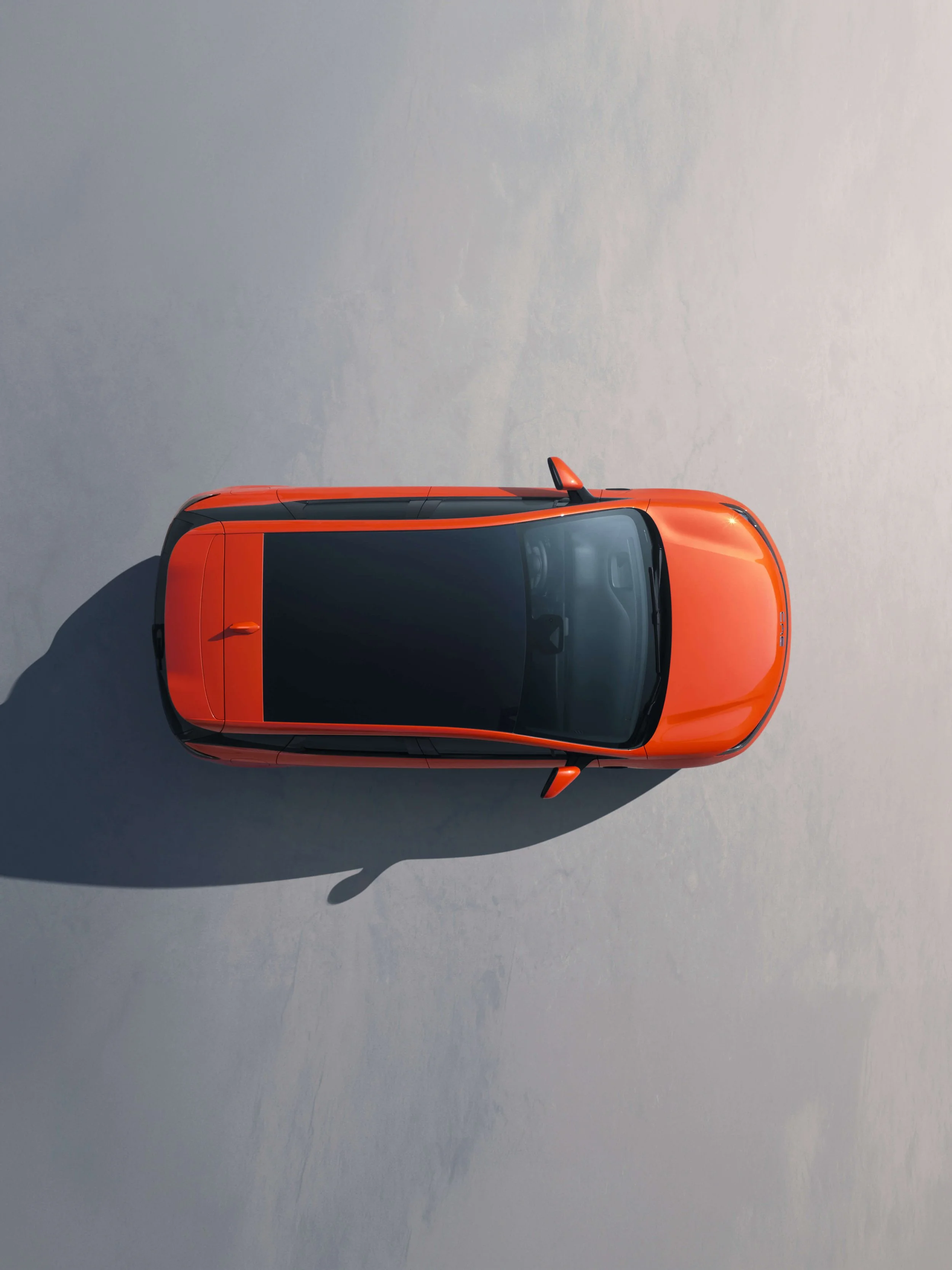 BYD Dolphin G, widok z góry — kolor Orange Sunset