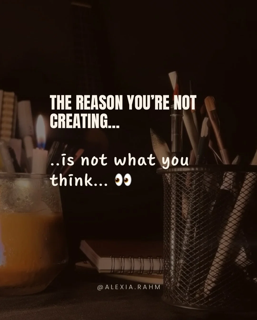 I used to tell myself I didn&rsquo;t feel inspired or motivated.
Even though the longing to create was always there.

For me, it was a way to avoid the risk of being disappointed in my work.
The perfectionist within me didn&rsquo;t allow anything &ld