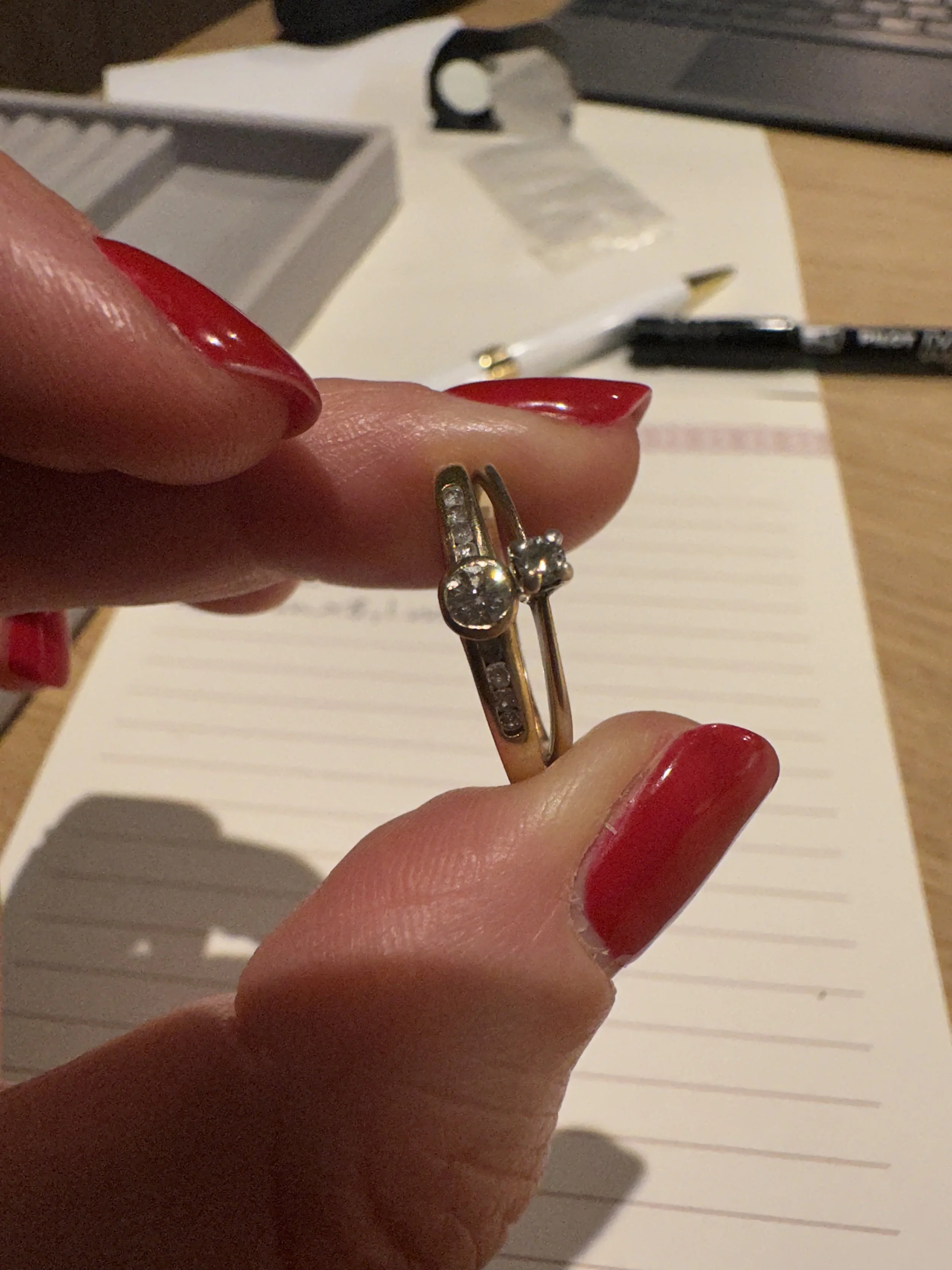 Bagues de famille avant transformation — diamants, Claire d'Anne Montpellier