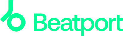 Logo de Beatport en vert sur fond blanc.