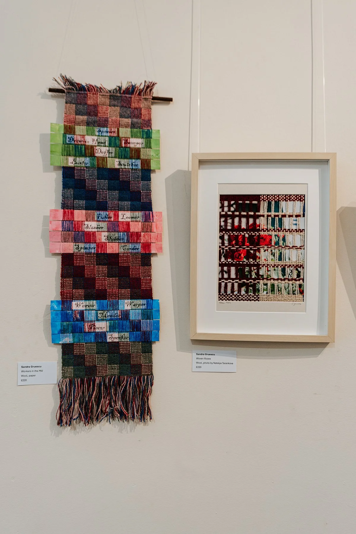 woven artwork on exhibition