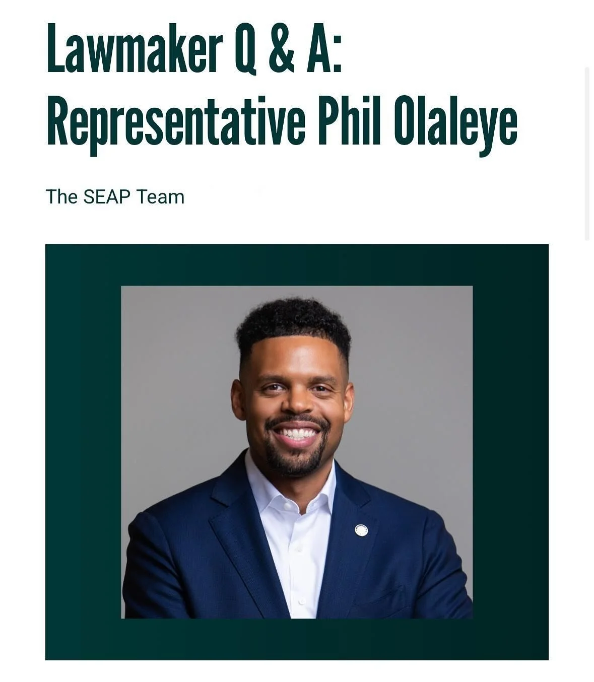 I had the chance to sit down with @seapnews for a Q&amp;A on what it really means to serve, listen, and stay connected to the people I represent.

Hit the link in my bio for the full conversation! #GaPol #RepPhil