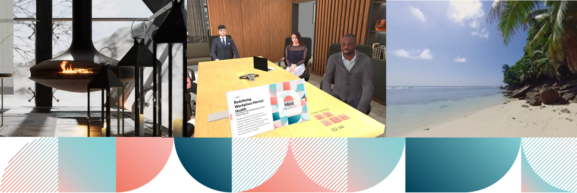 VR Experiences – Relax. Train. Boost.
Library of immersive VR scenes and interactive AI-powered training.