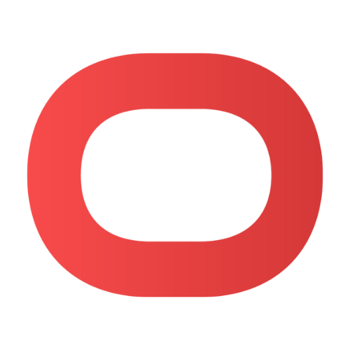 Logo rouge de forme ovale