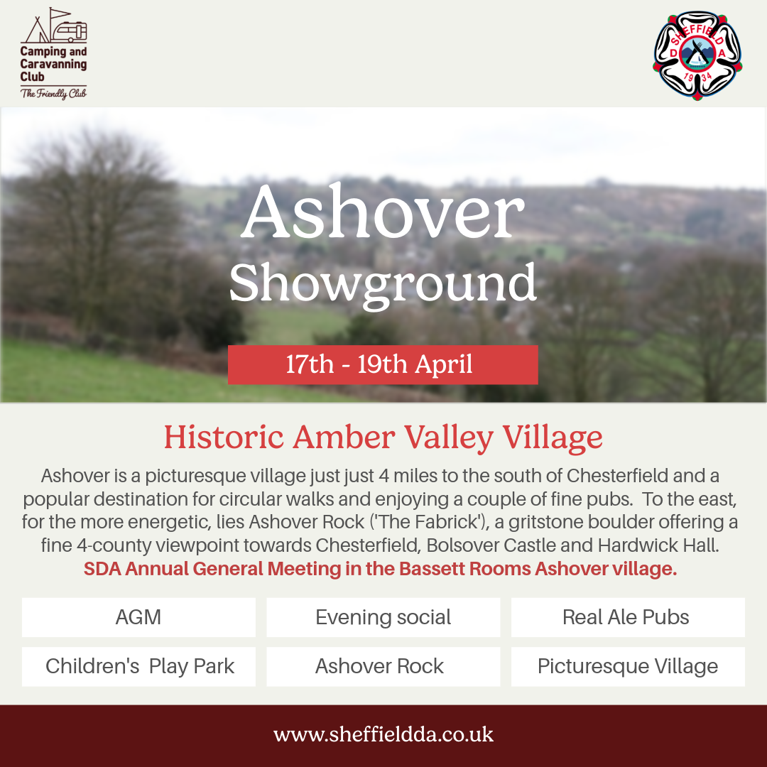 Shefield DA meet and AGM at Ashover, Derbyshire 17th - 19th April 2026