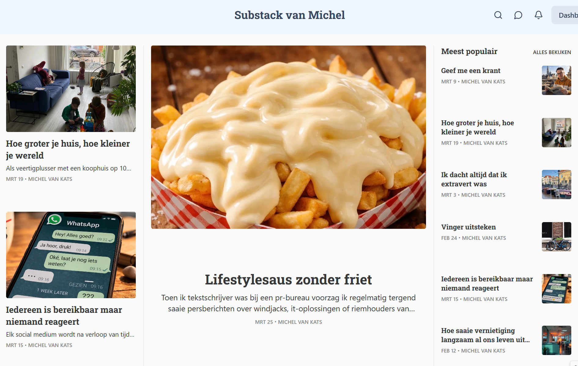 Substack van Michel van Kats