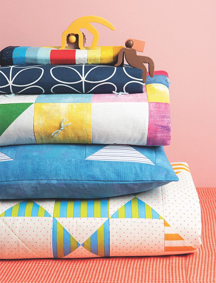 Stack of colourful fabric