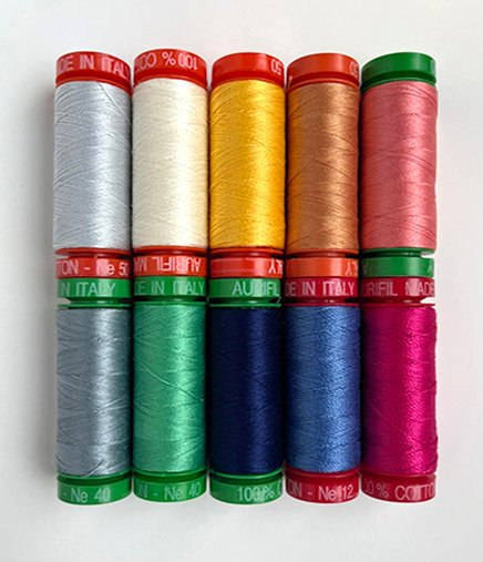 Colourful sewing threads