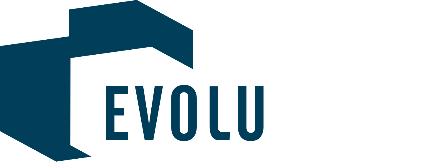 Logo avec une boîte en 3D et le texte "EVOLUSHEET"