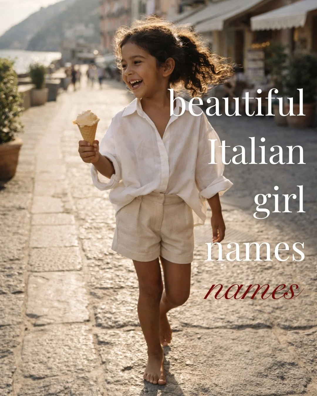 Italian Daughters hold beautiful names you grow into.  soft, strong, timeless&hellip; just like her.

which one is your favorite? 🤍