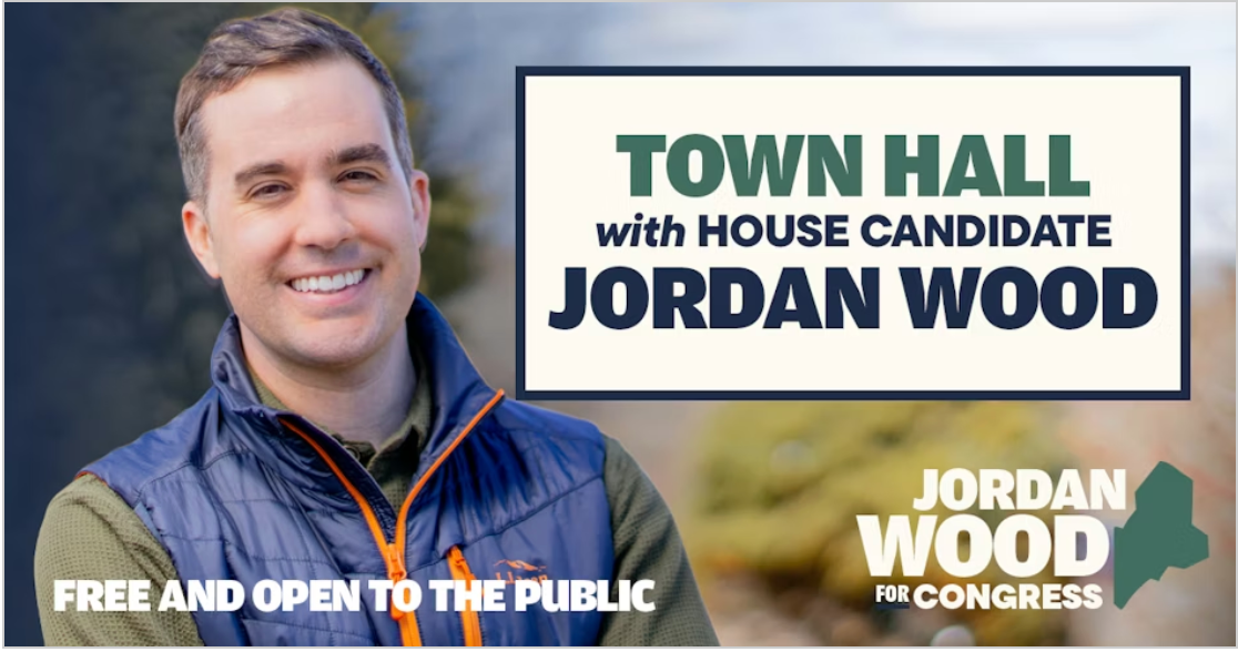 Jordan Wood in Ellsworth! Town Hall at the Moore Community Center!