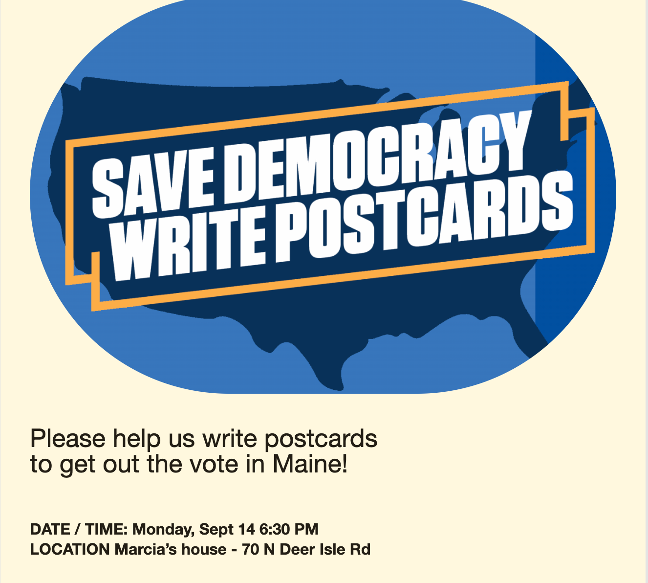 Postcards to Get out the Vote in Maine