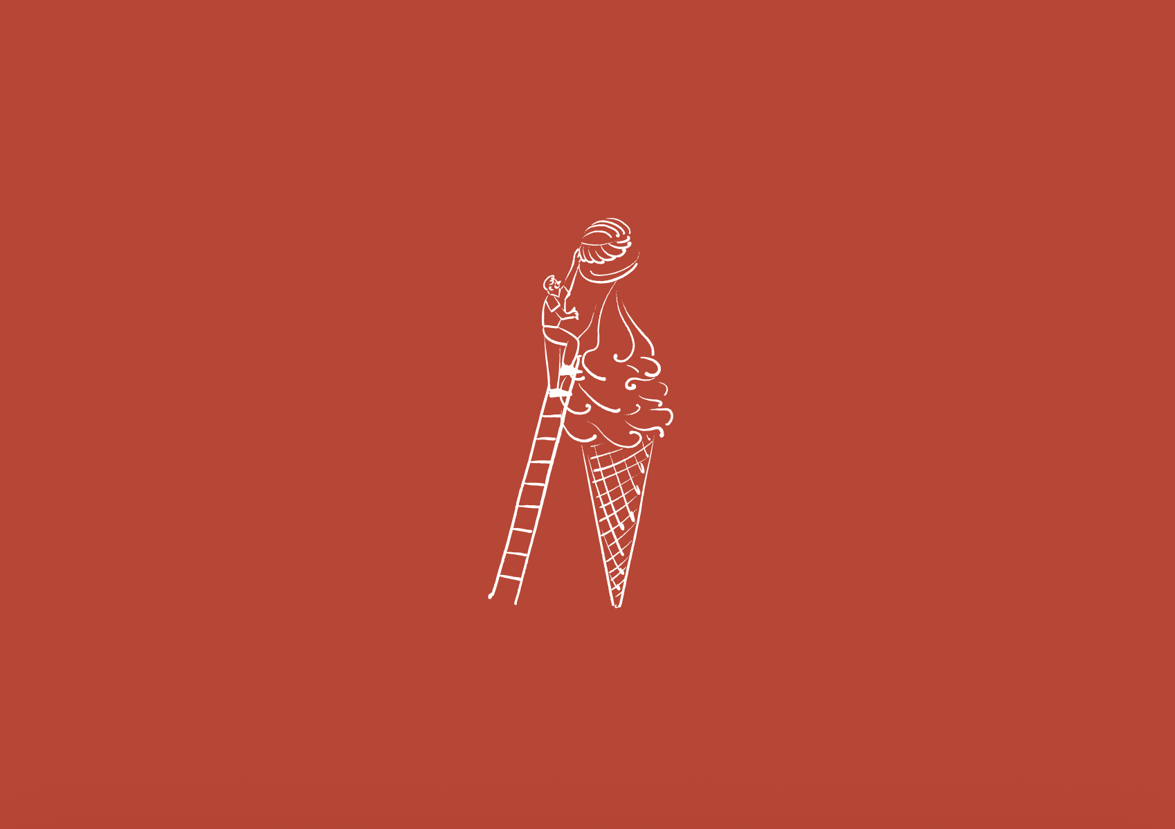 Illustration du cornet signature SORO, élément graphique de l’identité visuelle du glacier artisanal imaginé par Local Club à Marseille.