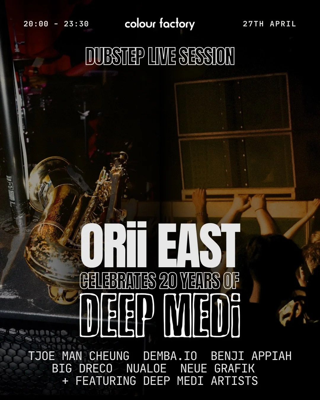 𝗥𝗲𝗵𝗲𝗮𝗿𝘀𝗮𝗹 𝘀𝗰𝗲𝗻𝗲𝘀 𝗳𝗼𝗿&hellip;
𝗢𝗥𝗶𝗶 𝗘𝗔𝗦𝗧 𝗰𝗲𝗹𝗲𝗯𝗿𝗮𝘁𝗲𝘀 𝟮𝟬 𝘆𝗲𝗮𝗿𝘀 𝗼𝗳 𝗗𝗘𝗘𝗣 𝗠𝗘𝗗𝗶 

On Monday April 27th, we&rsquo;re taking over @colourfactorylondon and channeling the ORII spirit for a VERY special 🄳🅄🄱