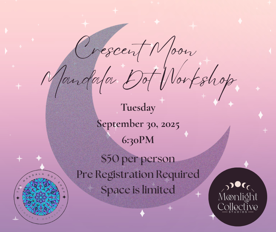 Crescent Moon Mandala Dot Workshop