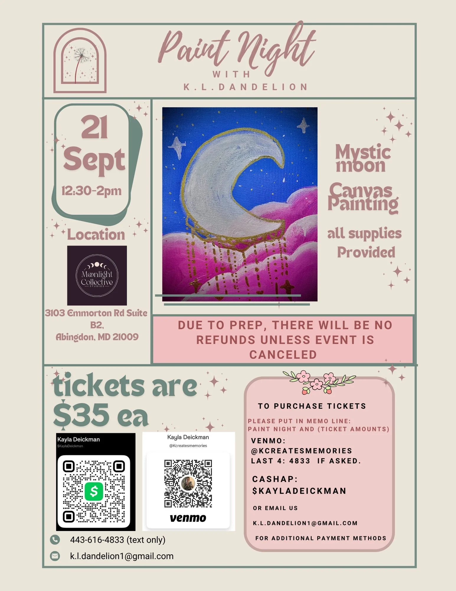 Paint Workshop with K.L. Dandelion