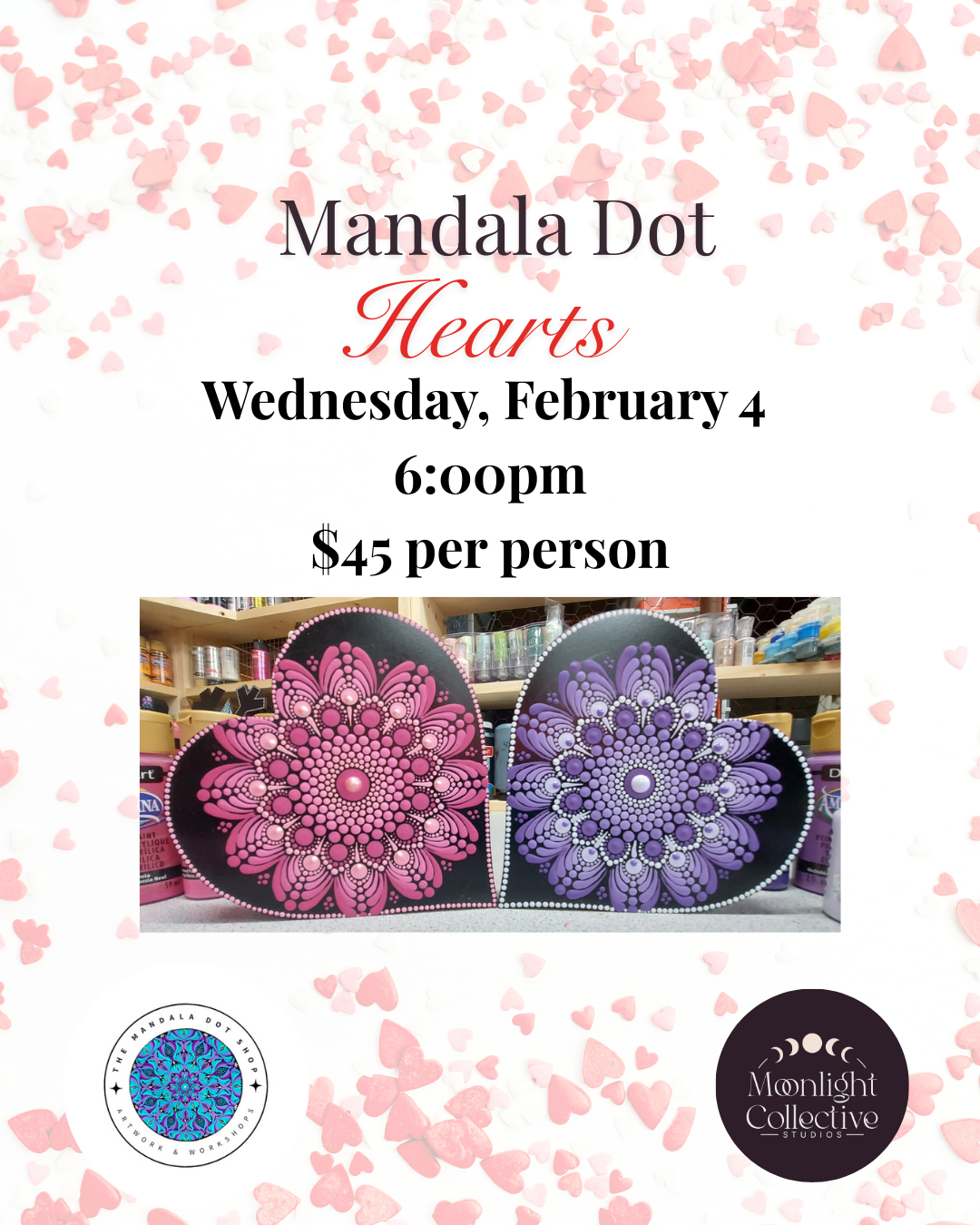 Mandala Dot Hearts