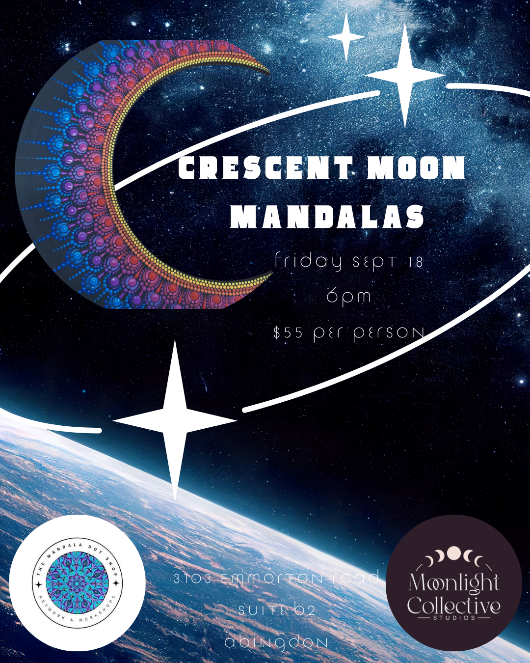 Crescent Moon Mandalas