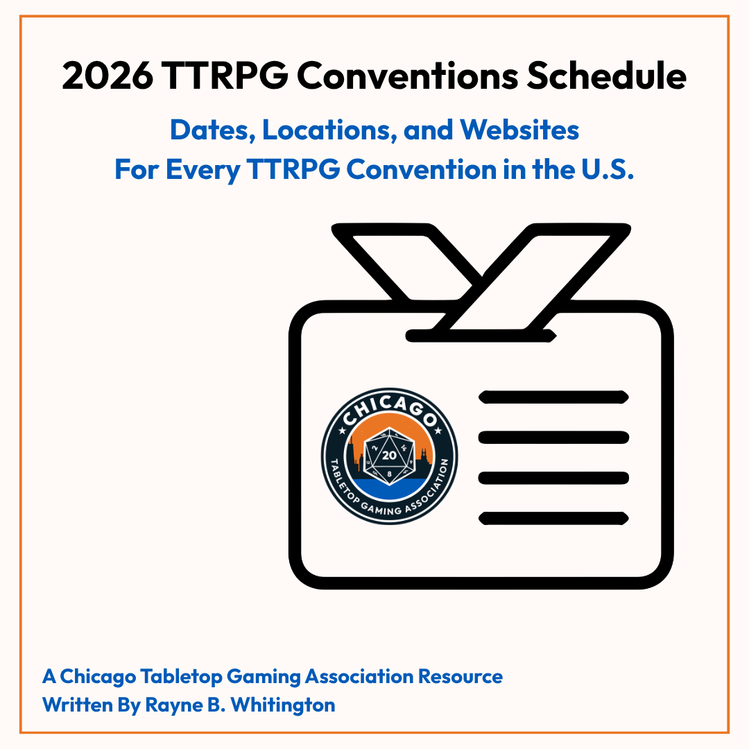 2026 TTRPG Conventions Schedule with Dates