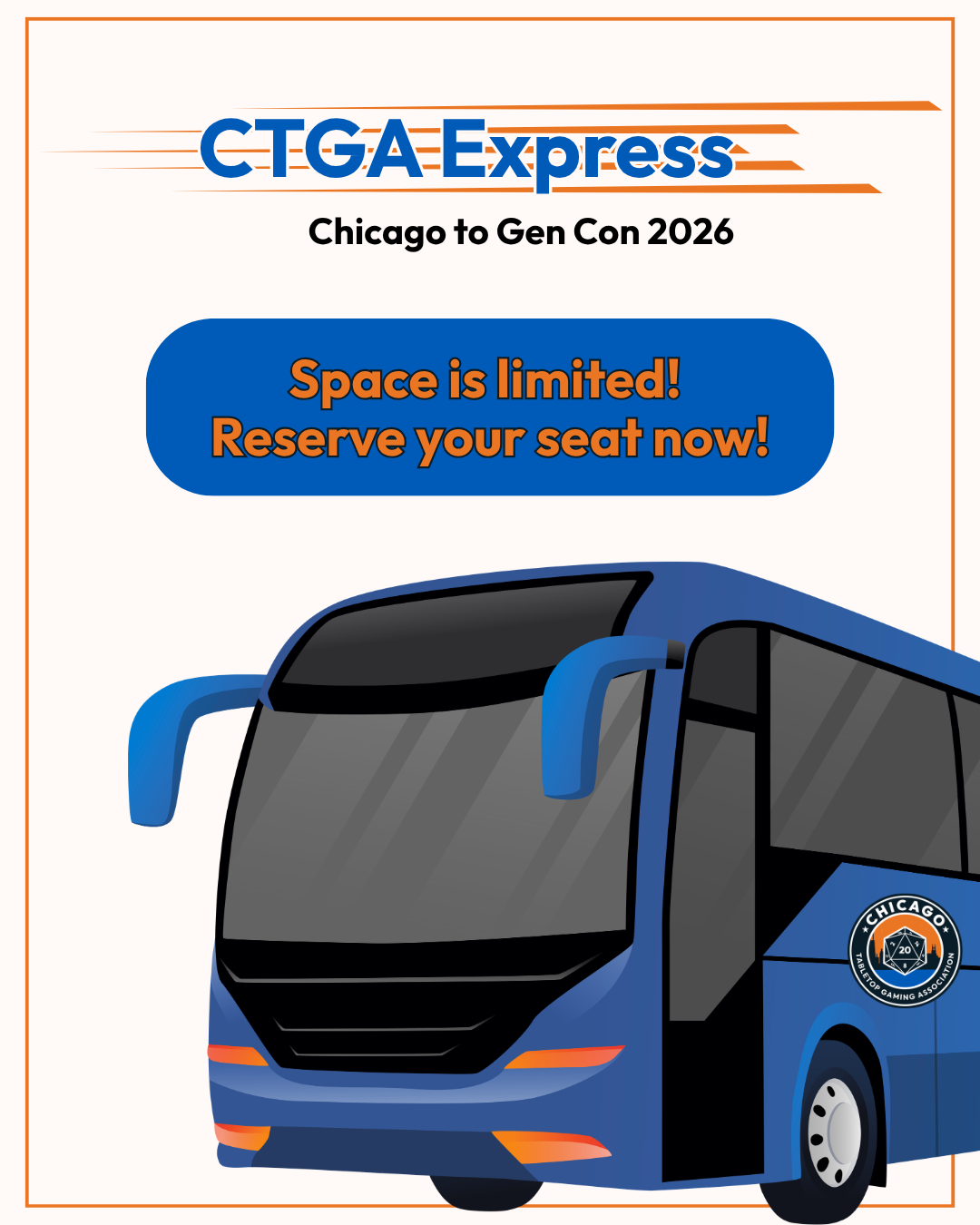 CTGA Express | Chicago to Gen Con 2026&nbsp;