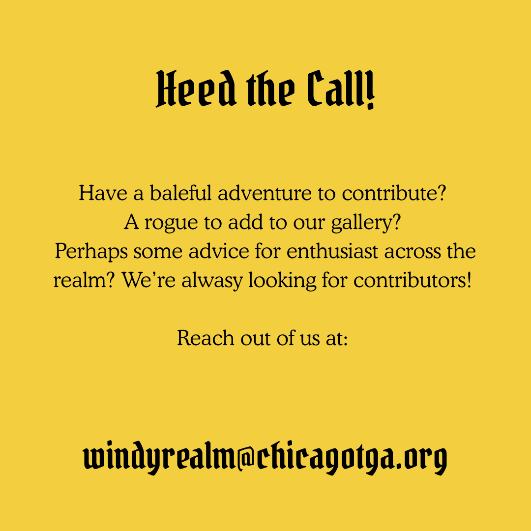 Reach out to Brian and Nick at windyrealm@chicagotga.org