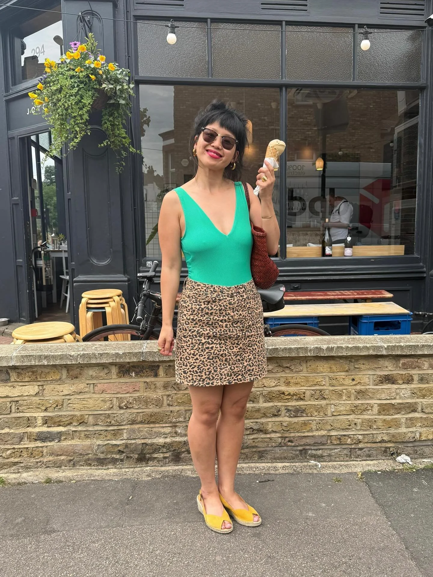 Trying to survive the heatwave 🥵🥵🥵 I love a multi-functional piece of clothing and this swimsuit doubles up nicely as a top when temperatures soar! 

Swimsuit @marksandspencer 
Skirt @crisis_uk 
Espadrilles @seasaltcornwall 

#style #colour #colou
