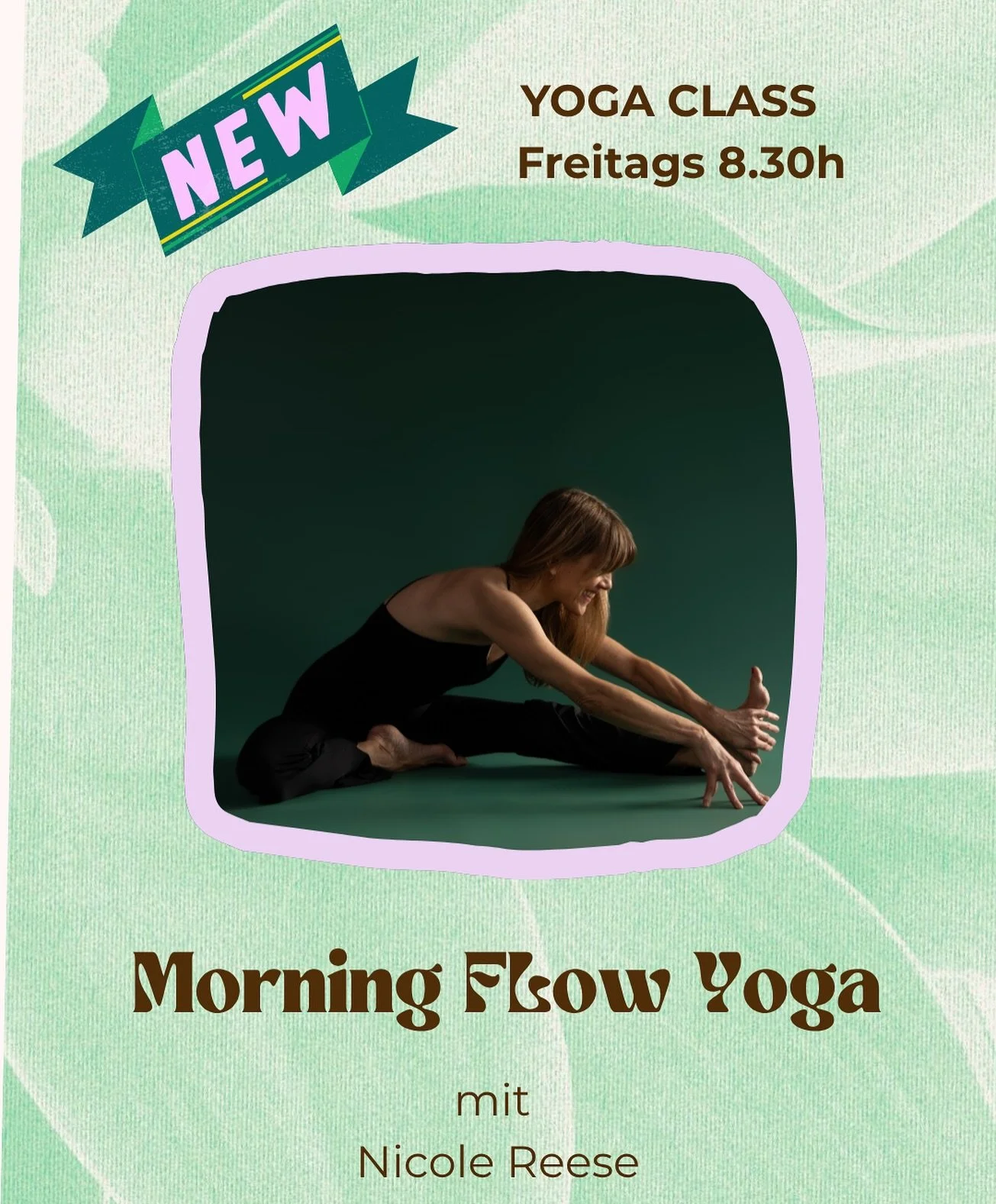 Ich freue mich sehr diese neue Klasse ank&uuml;ndigen zu d&uuml;rfen ..
Ab 7.11 wird es Freitags 8:30-9:30h eine yoga flow Klassen geben mit der wunderbaren @nicole_reese__ 💖
Friday Morning Flow 8:30 - 9.30
Eine intensive Flow Klasse, die mit einer 