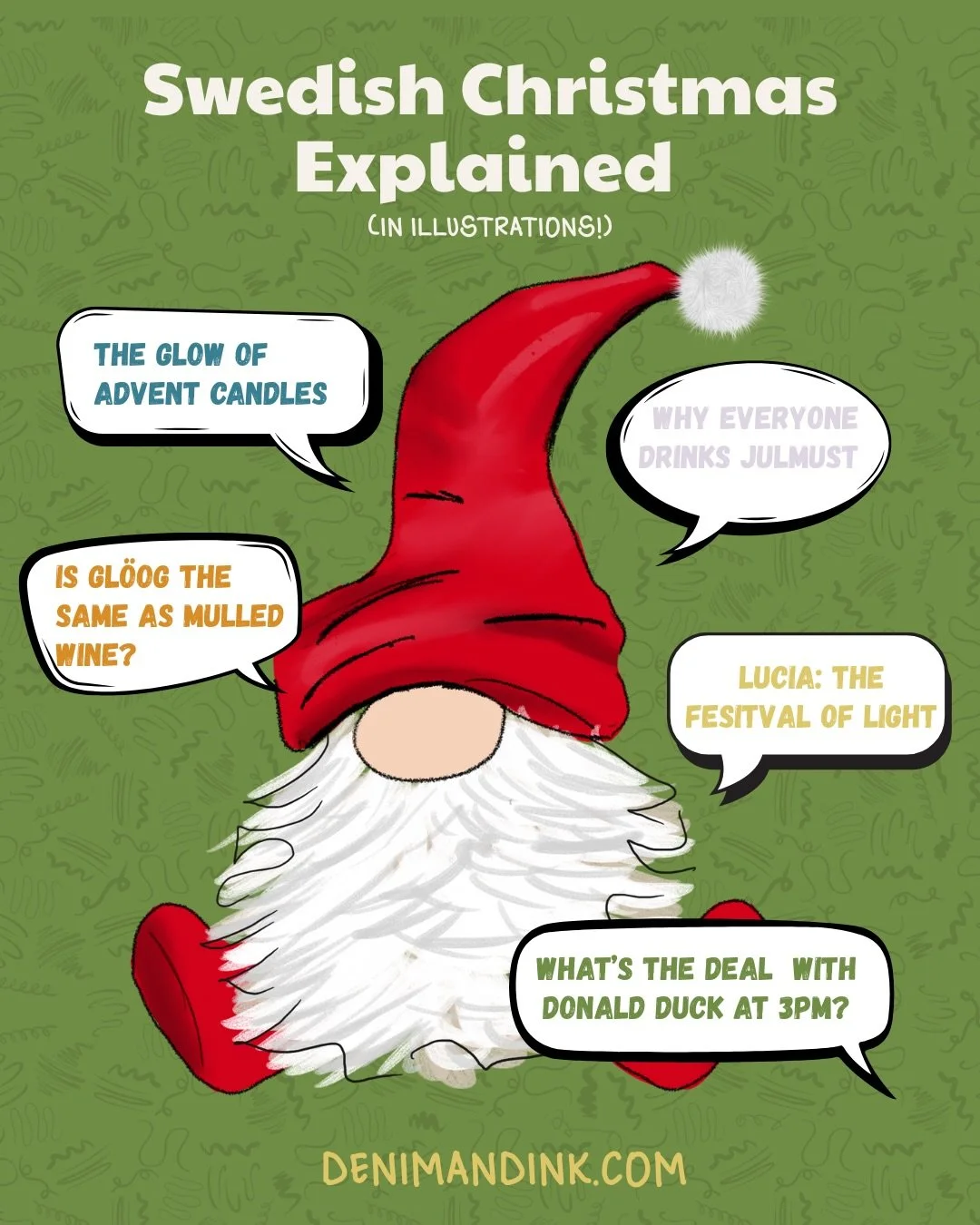 Advent has officially started in Sweden, which means the holiday season has begun and the coziness is in high gear. The candles are glowing, the paper stars are up, and the gl&ouml;og is simmering on the stove.

Swedish Christmas is cozy, sparkly, qu