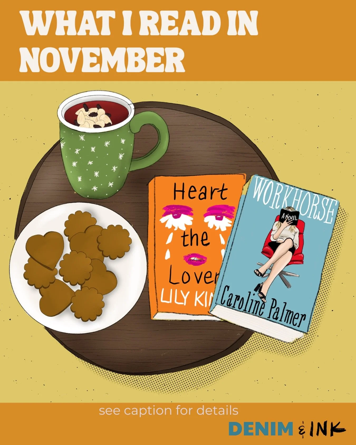 Two books this month and both delivered. One had me yelling &ldquo;girl, NO&rdquo; at the main character like she could hear me&hellip; and the other had me tearing up into my mug of gl&ouml;gg. (Iconic combo, 10/10 would recommend.)

&bull; Workhors