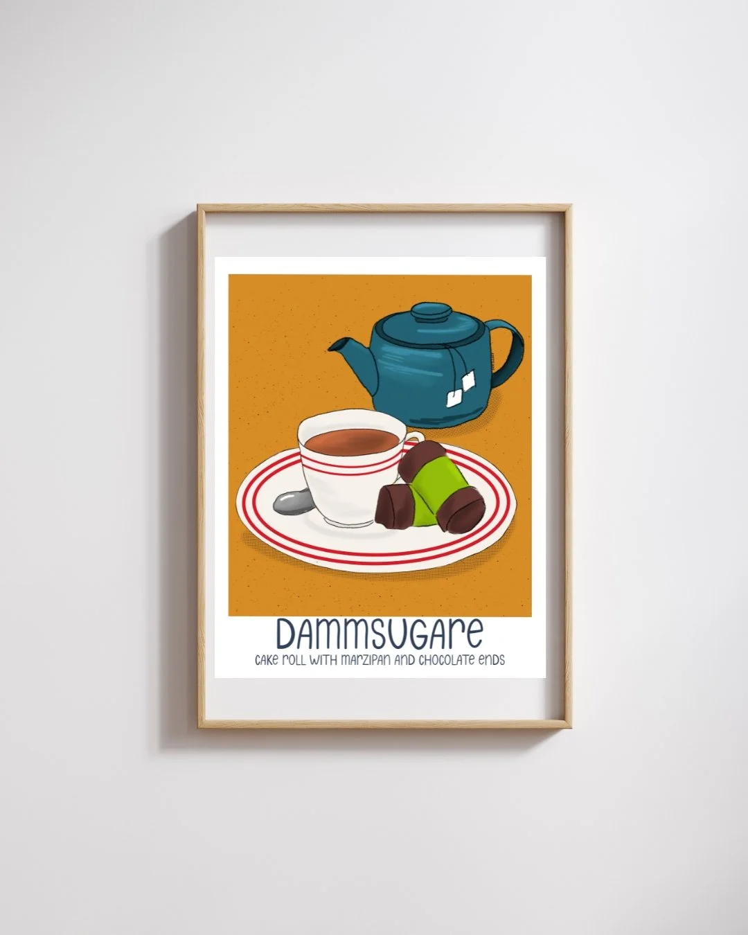 Dammsugare Poster - Illustrated Swedish Fika Wall Art
