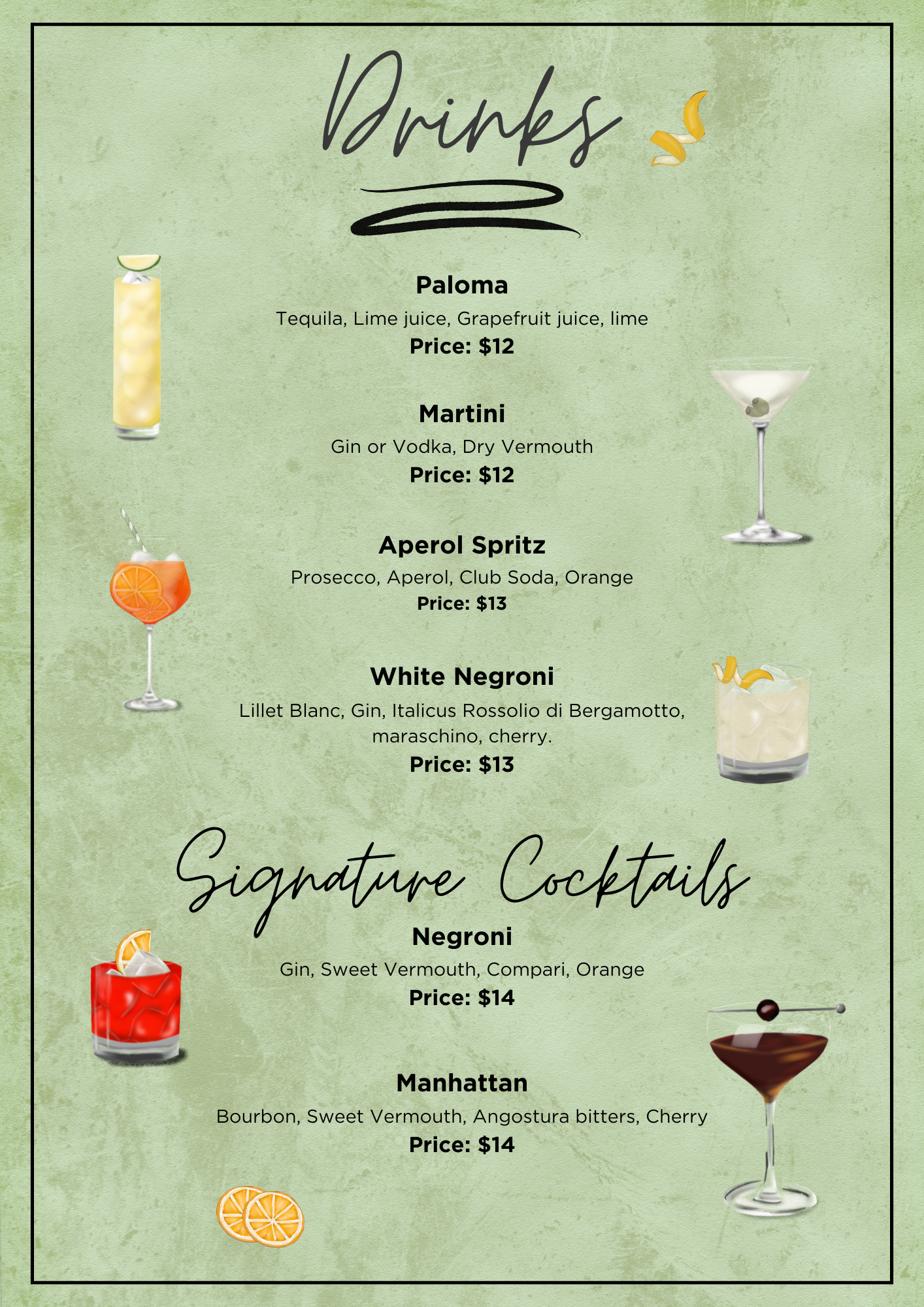 Why Your Bar or Event Needs an Illustrated Cocktail Menu — Denim and Ink