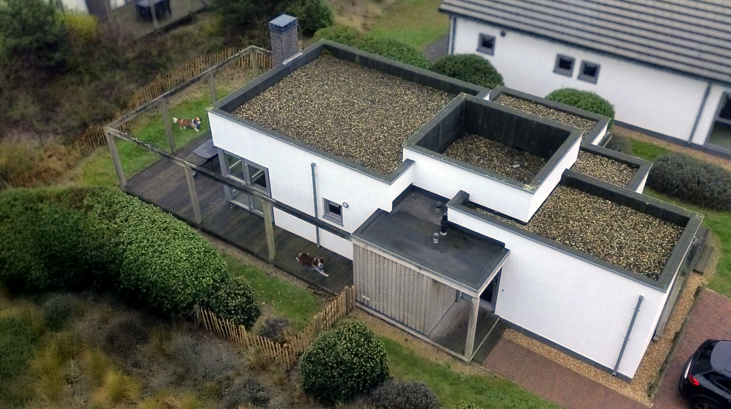 Ferienhaus Holland mit Hund eingezäunt am Meer