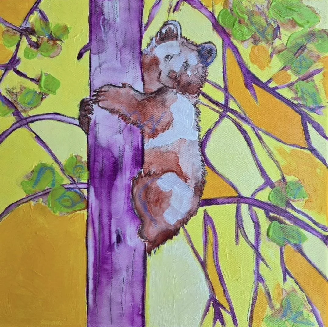 "Arroyo Seco Visitor" -Allegra Sleep, 12"x12" Mixed Watermedia on Gallery Wrap Canvas
$500.00, Available at Wilder Nightingale Fine Art, 575-758-3255