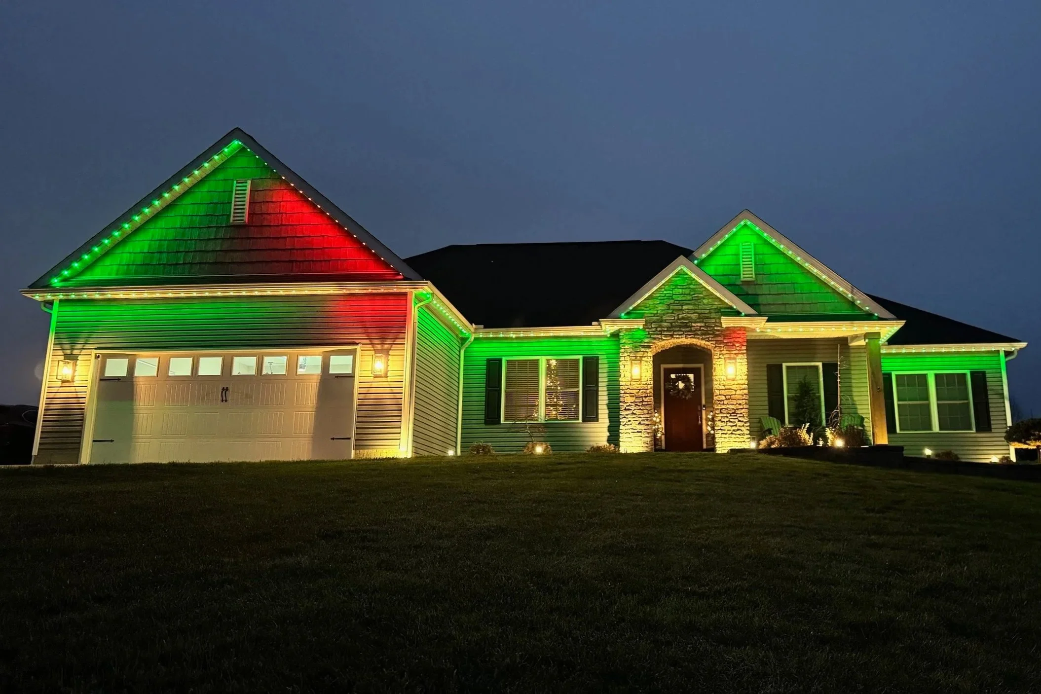 Medina County Ohio Permanent soffit lighting