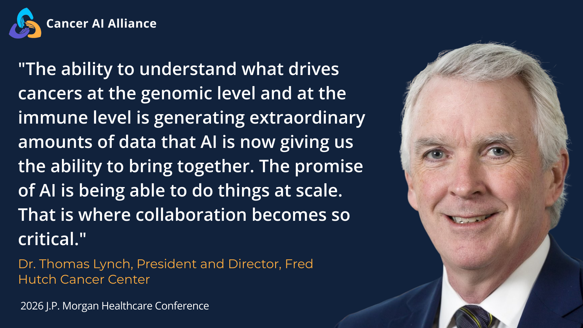 Fred Hutch CEO Tom Lynch describes why bringing diverse data together can help cancer researchers solve problems at scale.