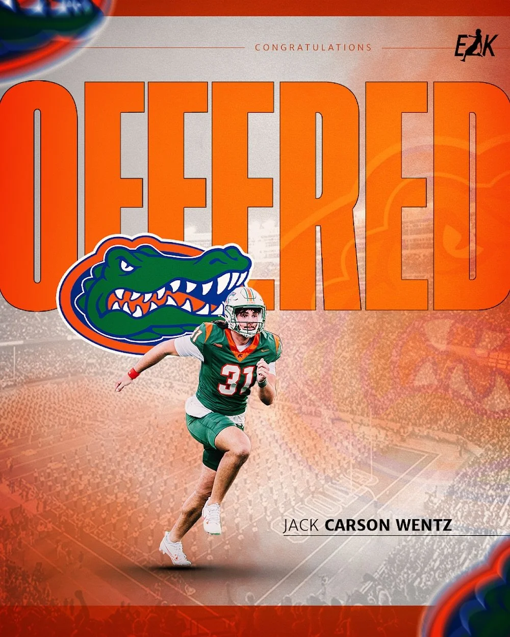 🚨Offer Alert🚨 

Congratulations @jack.carson.wentz on your P4 offer to Florida‼️