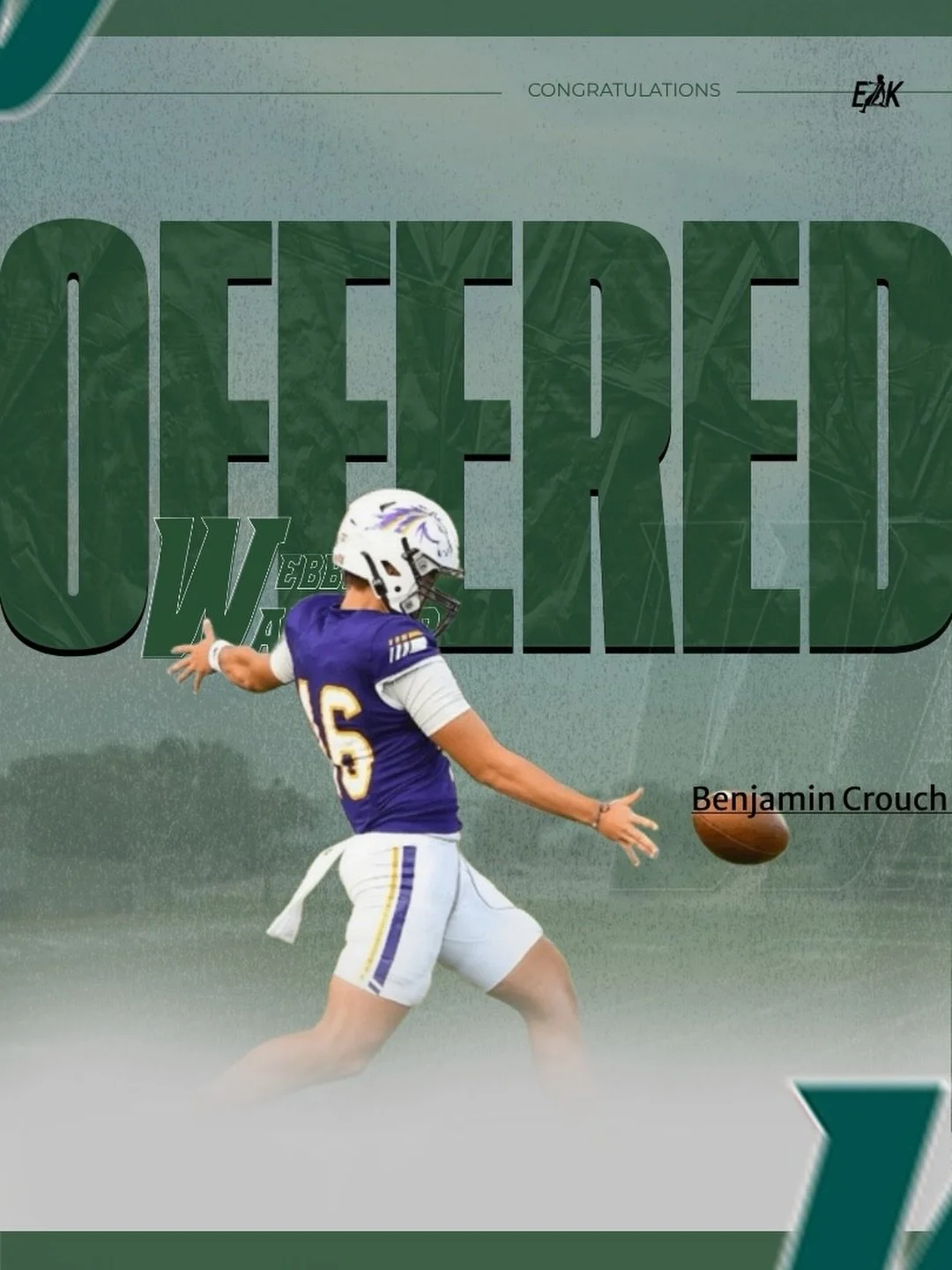 🚨Offer Alert🚨

Congratulations @bencrouch25 on your offer to Webber‼️