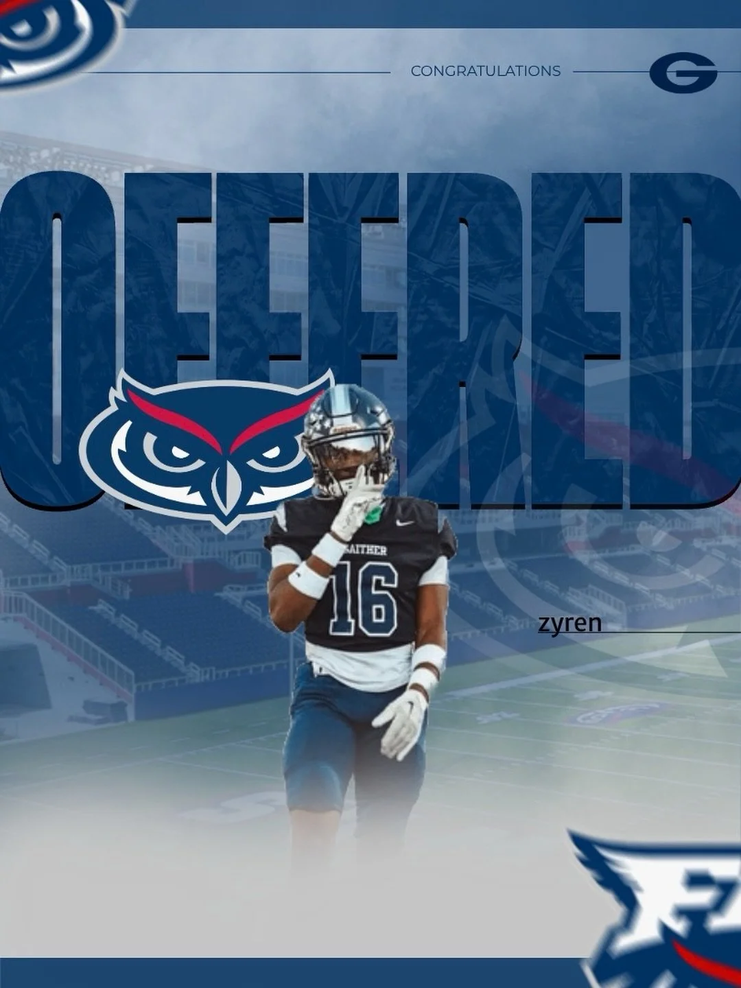 🚨Offer Alert🚨

Congratulations @strappedbyz on your FBS offer to FAU‼️