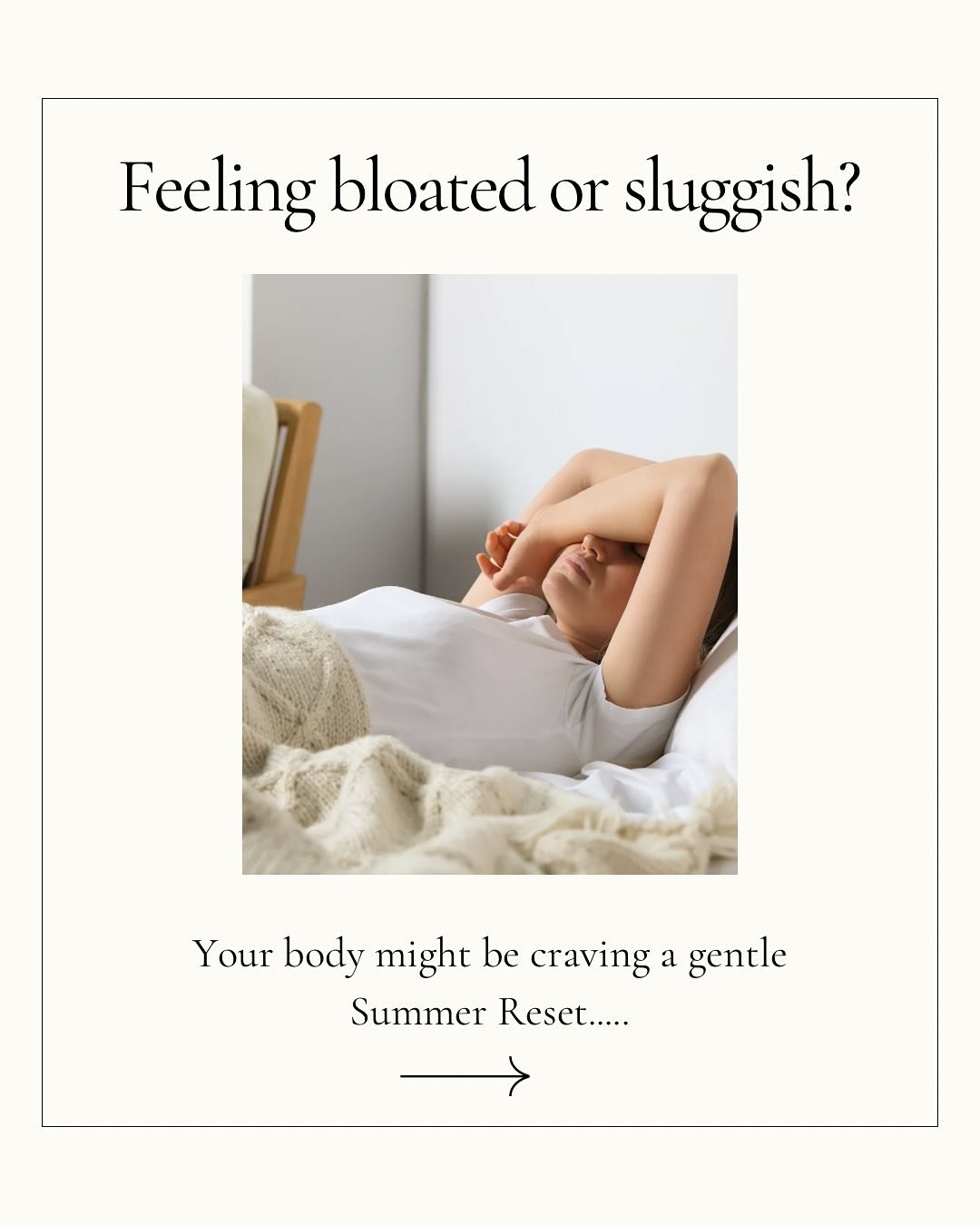 Sluggish, bloated, or just not feeling your best?

Your body could be asking for a little reset &mdash; and summer is the perfect time 🌿

In my latest blog, I share a simple 1-day Summer Reset to support your gut, balance hormones, and help you feel