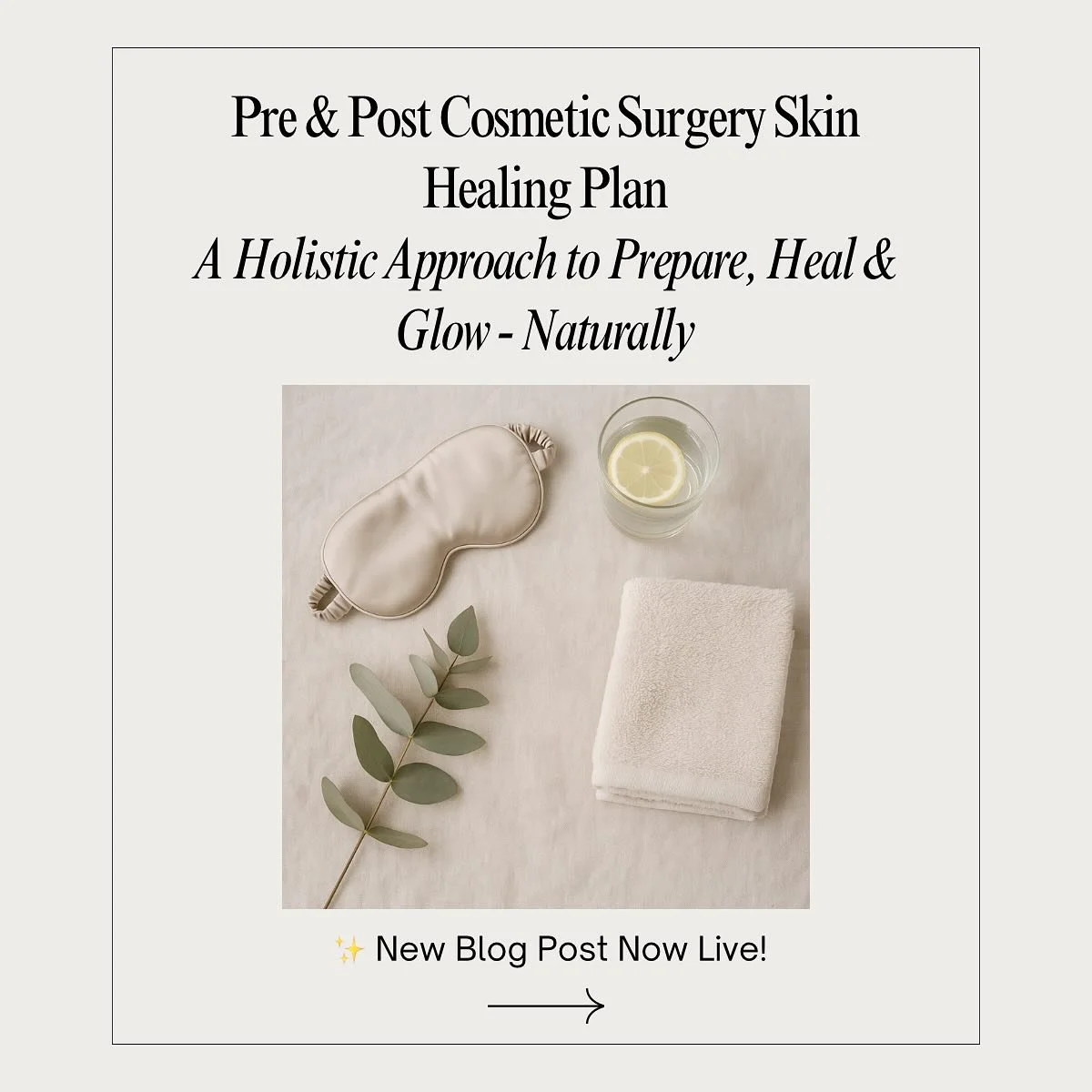 ✨ Are you thinking of having cosmetic surgery, or preparing to have surgery in the future?

Healing your skin after surgery isn&rsquo;t just about what you put on it&mdash;it&rsquo;s about how you care for your whole self, from the inside out. And th