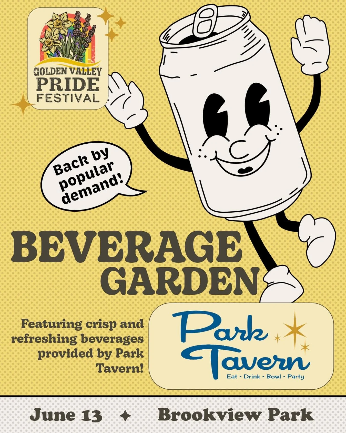 Park Tavern is back at the Golden Valley Pride Festival! They&rsquo;ll be keeping the beer cold and the Pride spirits flowing all festival long! Grab your friends, raise a pint, and celebrate community with us at Brookview Park on June 13! 🏳️&zwj;🌈
